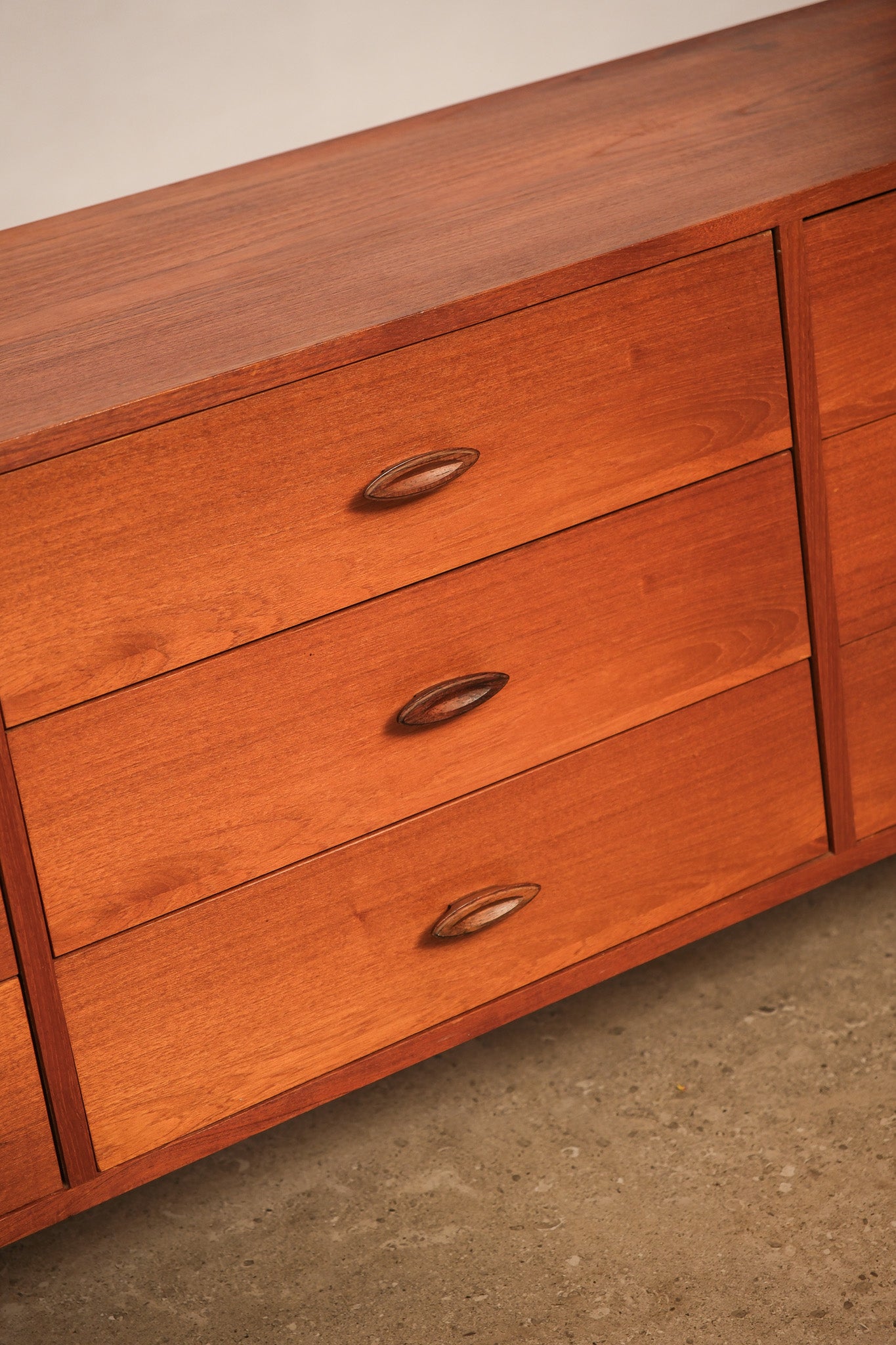 MCM Teak Wide Dresser