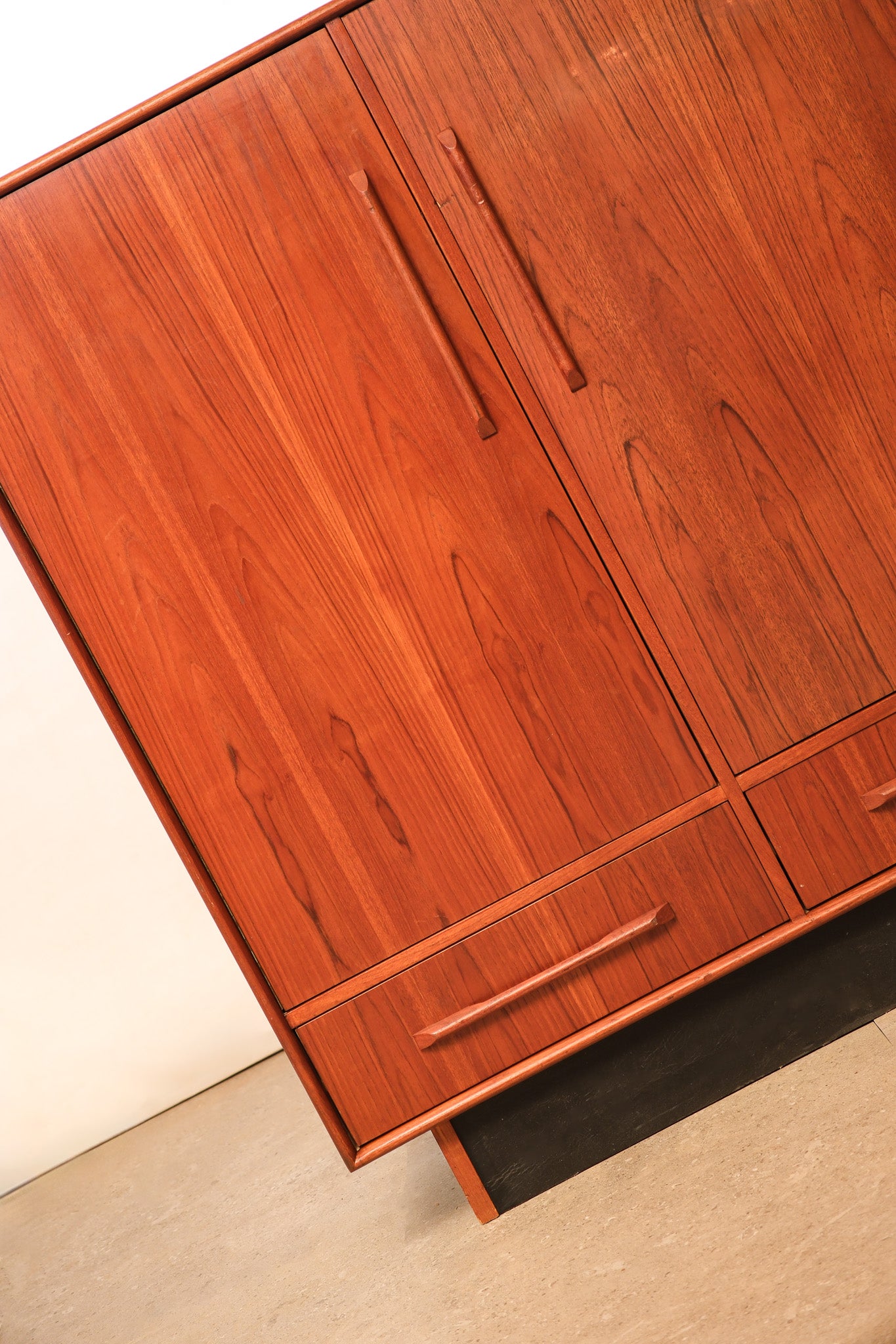 MCM Teak Gentleman's Dresser Black Base
