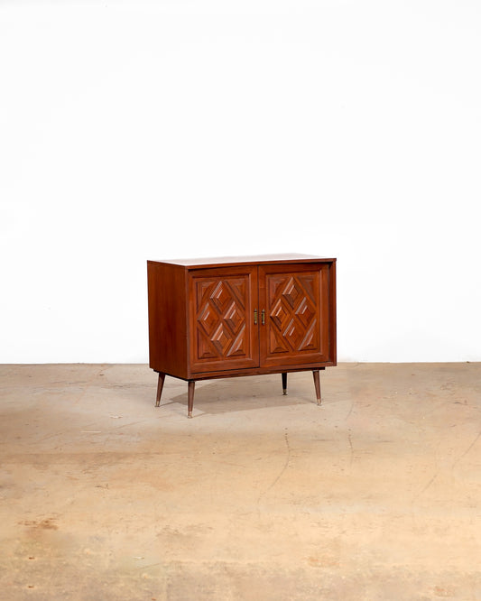 MCM Brutalist Dark Walnut Dresser