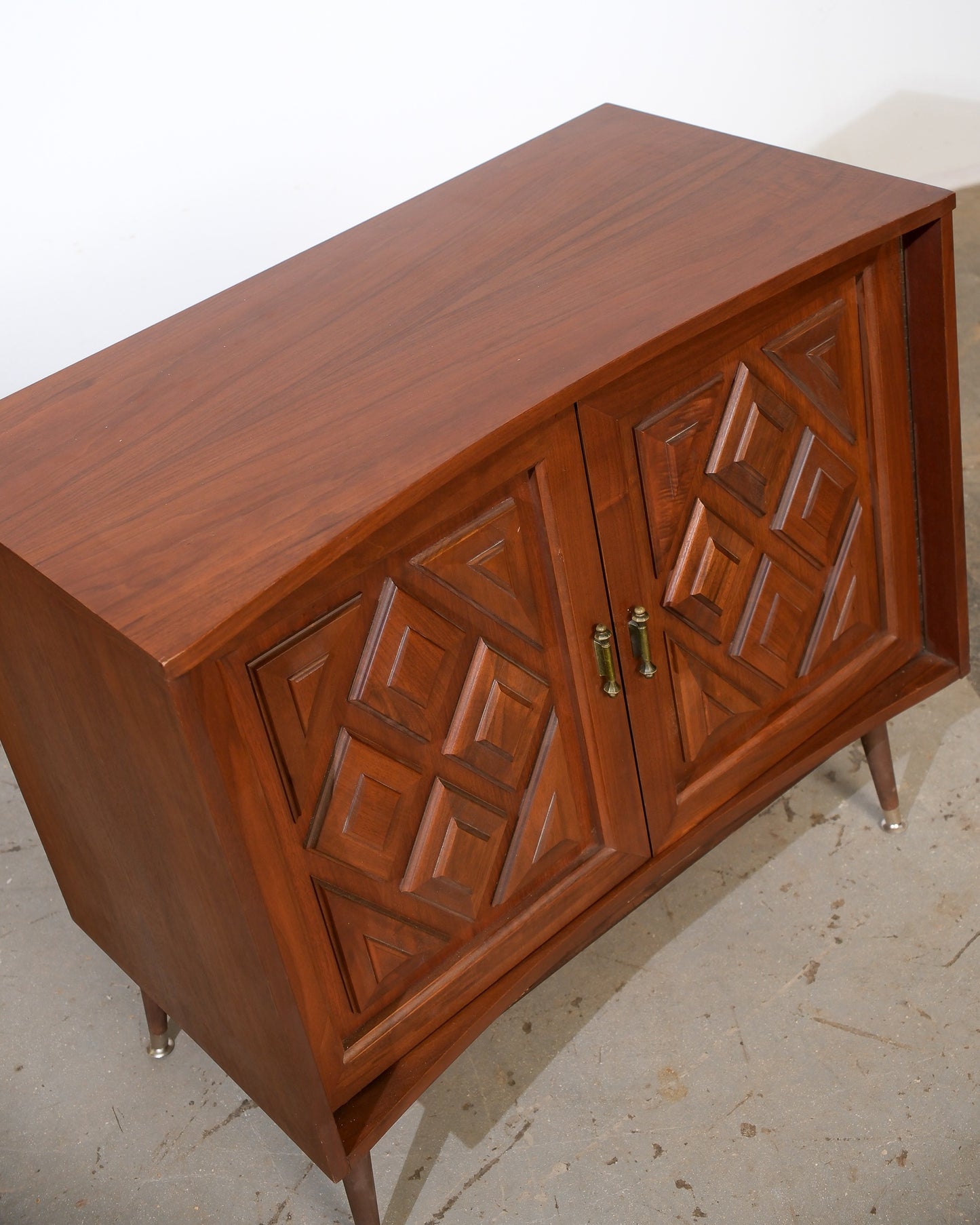 MCM Brutalist Dark Walnut Dresser