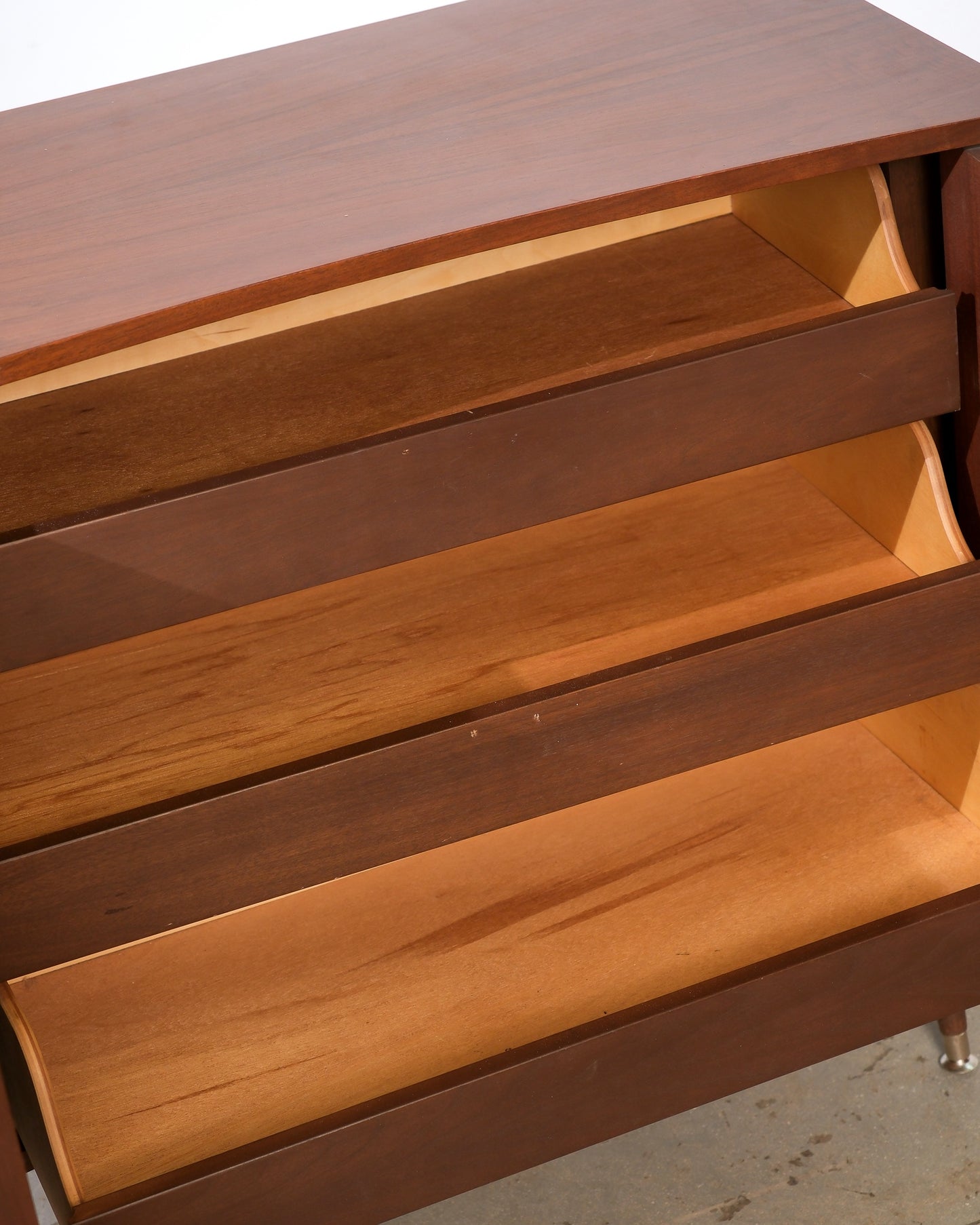 MCM Brutalist Dark Walnut Dresser