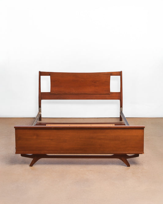 MCM Dark Walnut Full Bed Frame