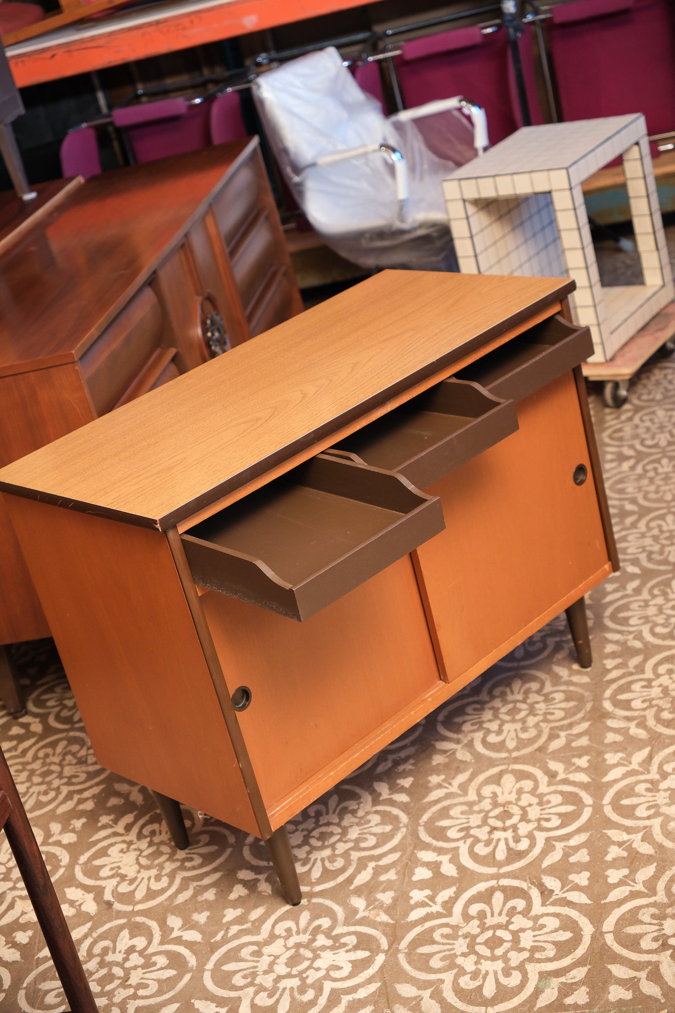MCM Walnut Cabinet Medium