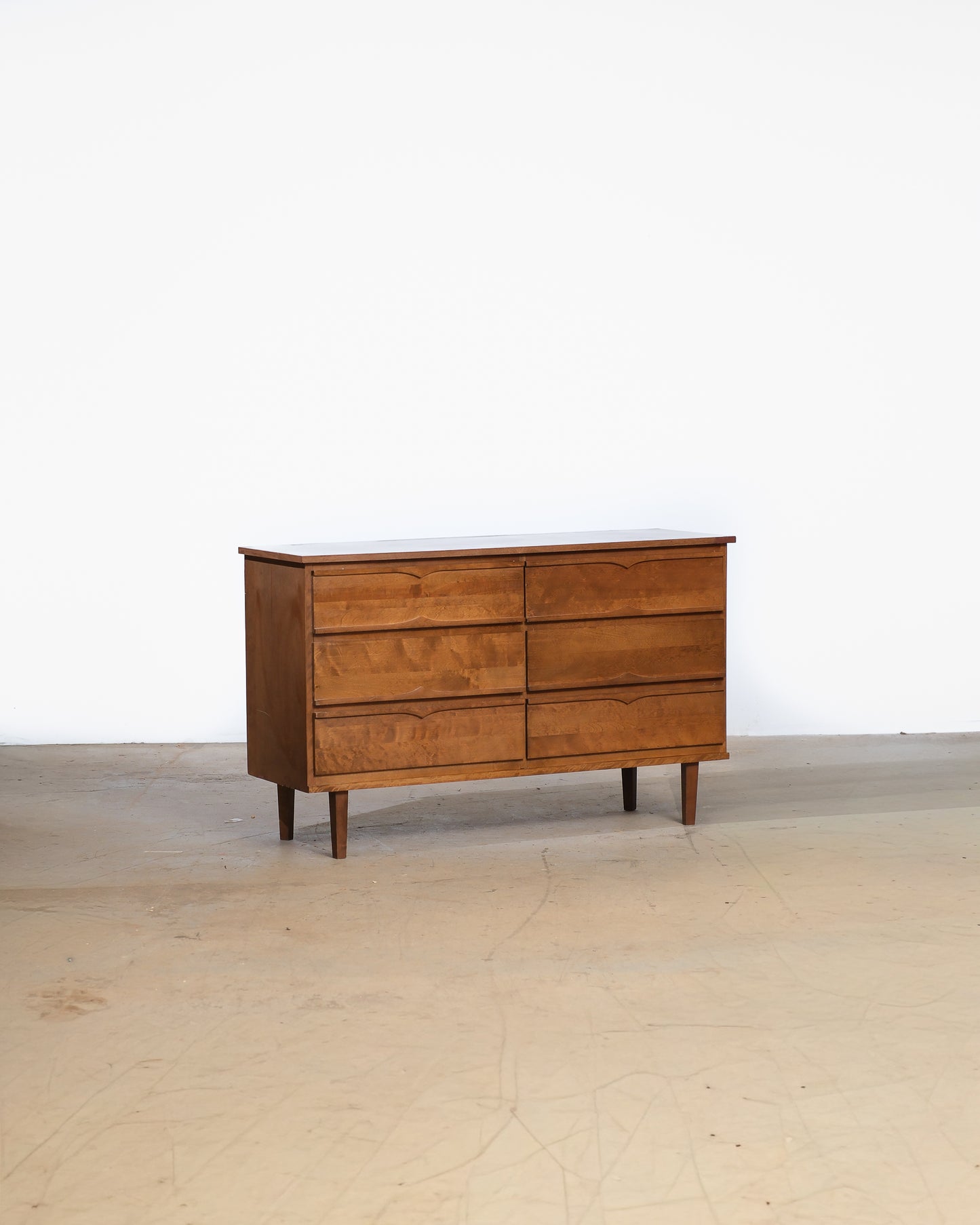 MCM Walnut Style 6-Drawer Dresser