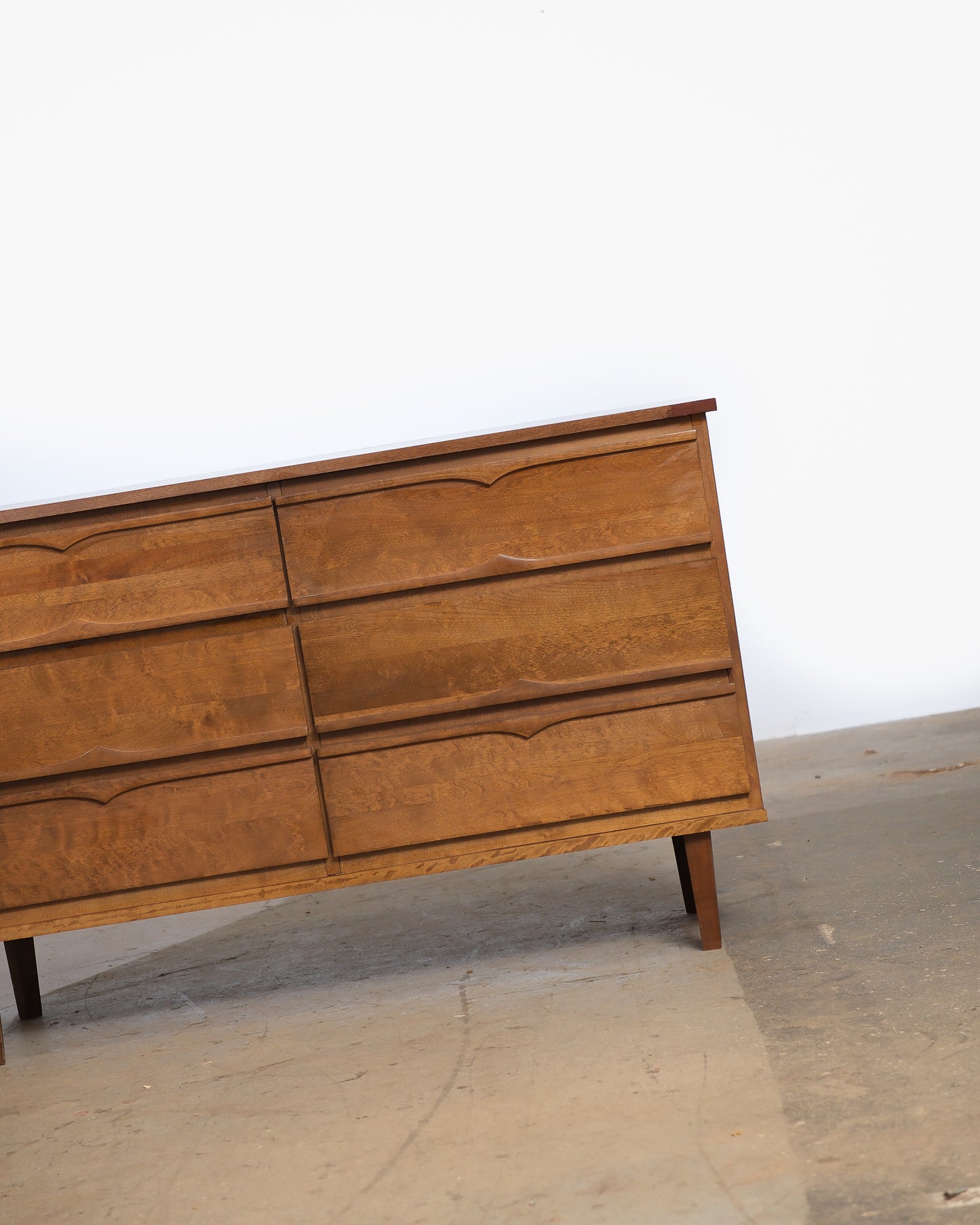 MCM Walnut Style 6-Drawer Dresser