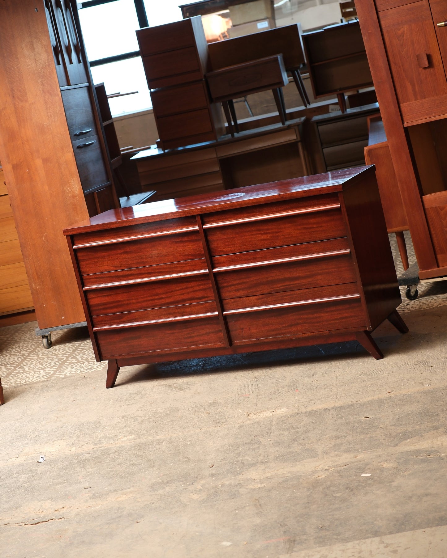MCM Mahogany Dresser by Gibbard
