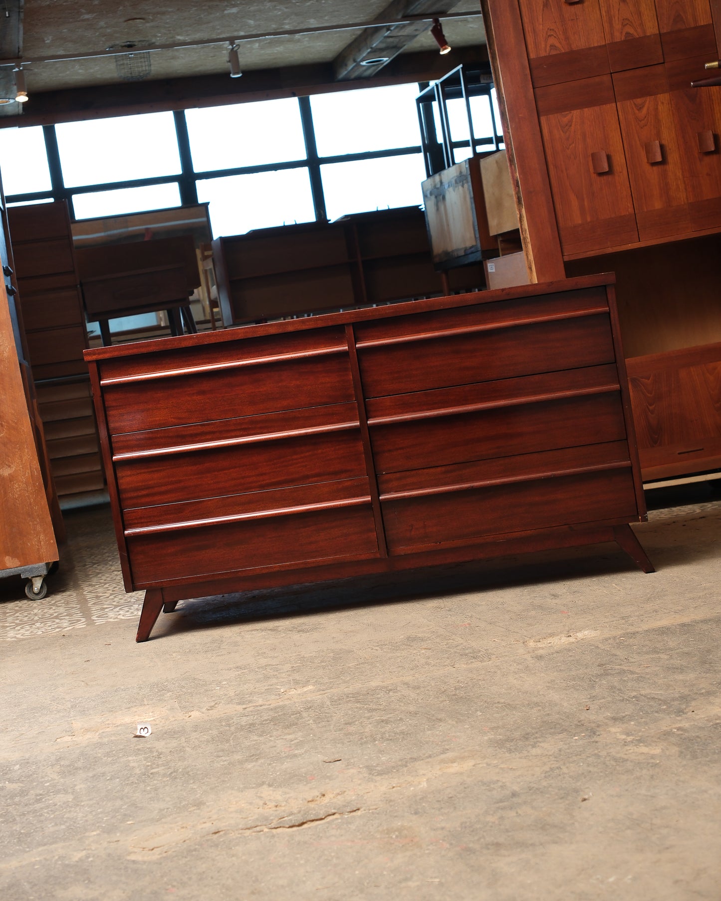 MCM Mahogany Dresser by Gibbard
