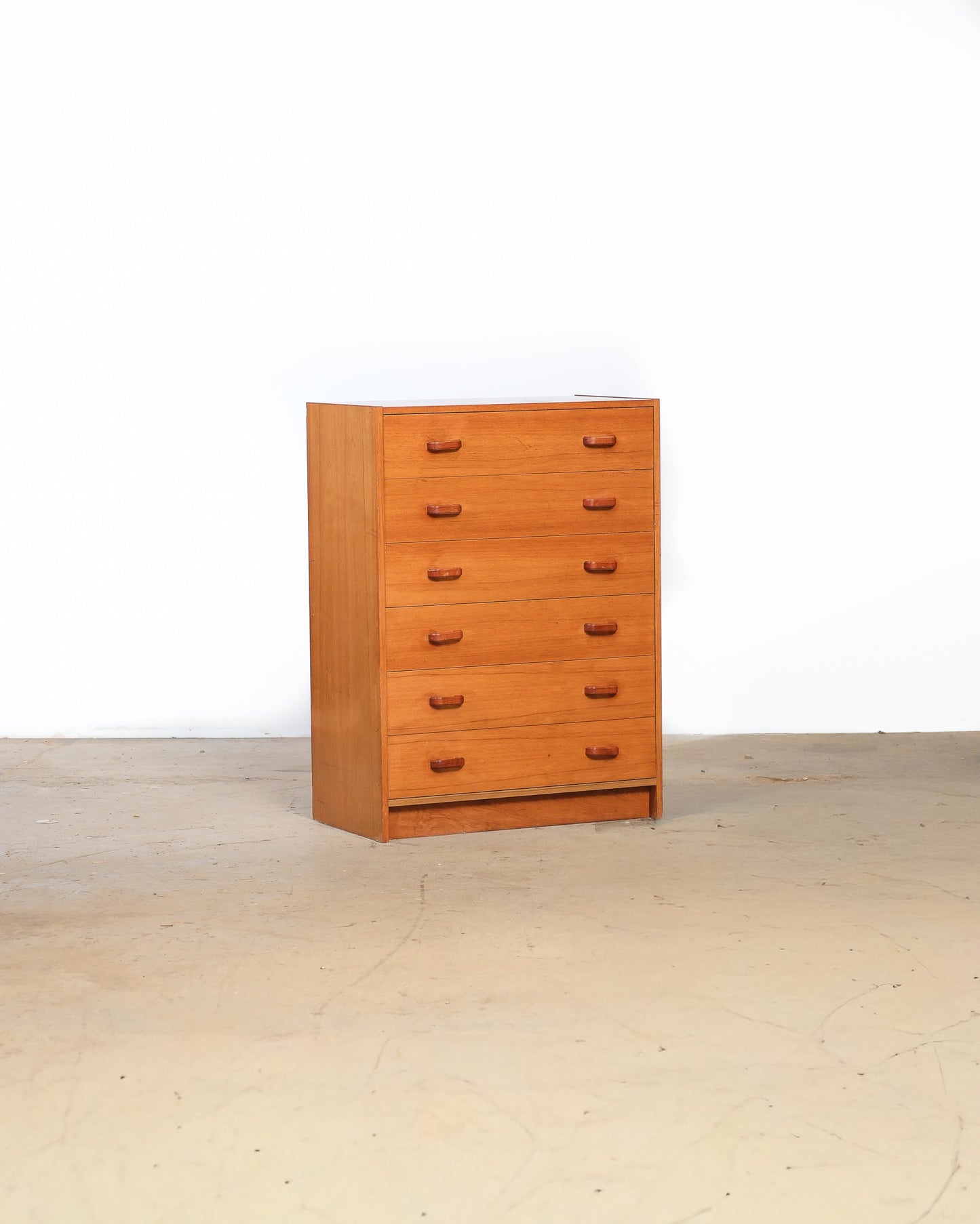 MCM Danish Teak Tallboy Dresser