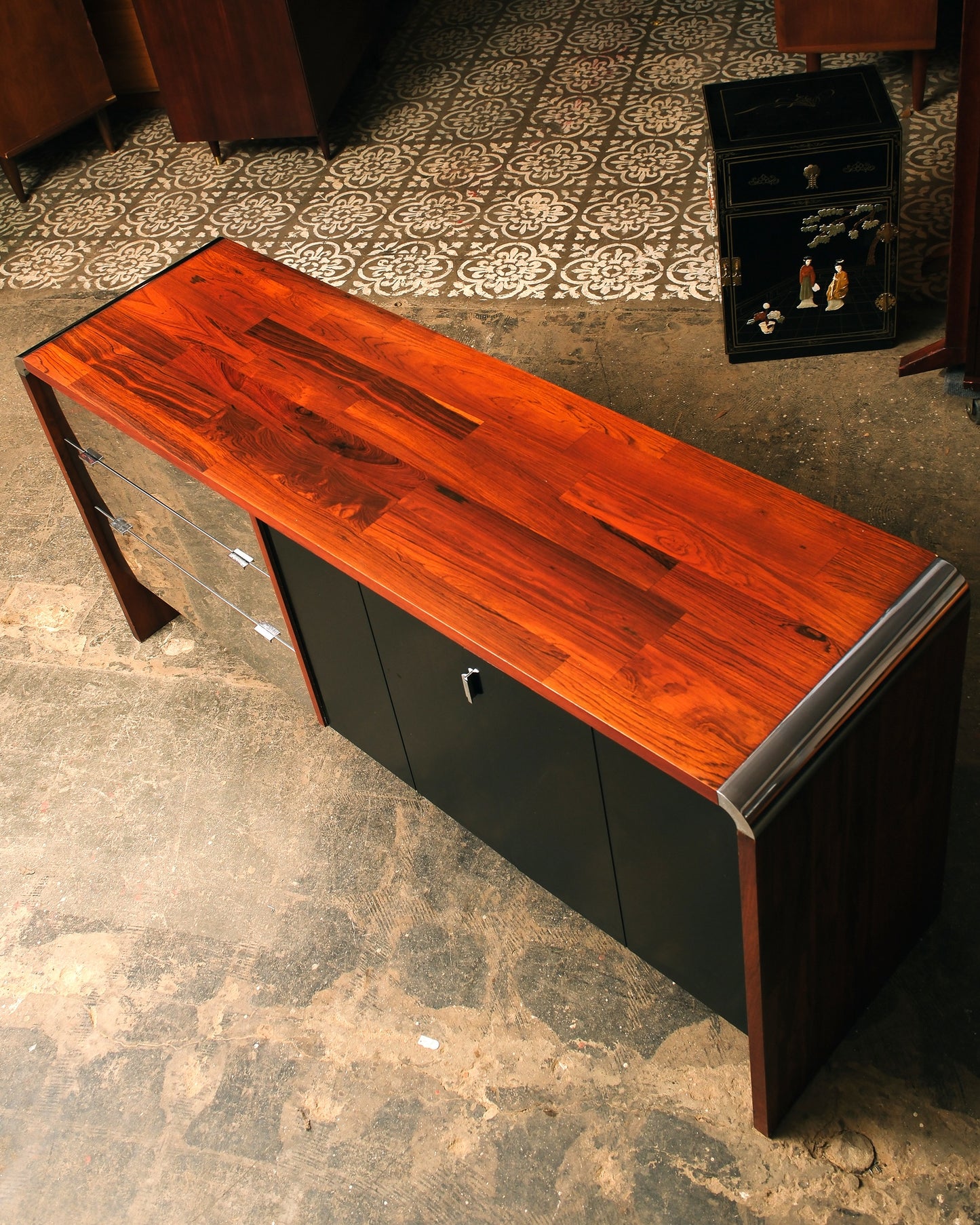 MCM Rosewood and Chrome Dresser / Credenza (1964)