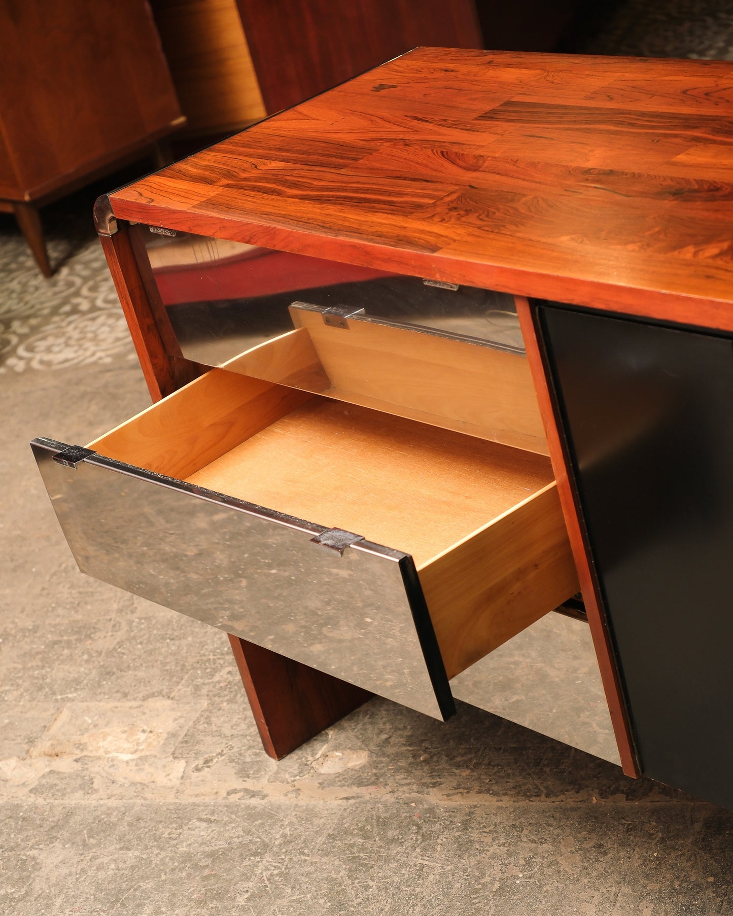 MCM Rosewood and Chrome Dresser / Credenza (1964)