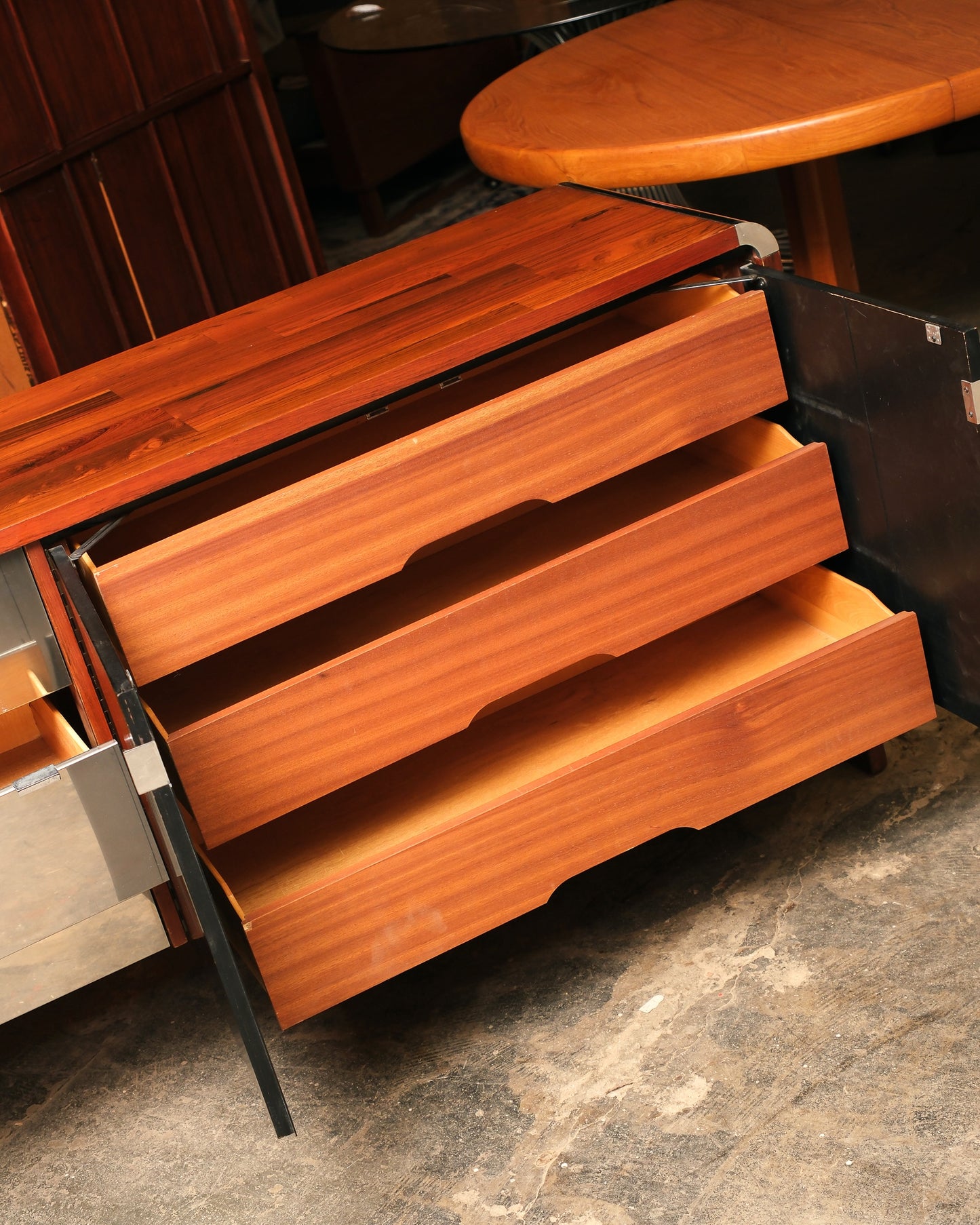 MCM Rosewood and Chrome Dresser / Credenza (1964)