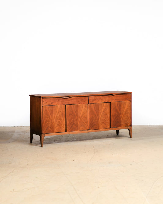 MCM Restored Dark Walnut Credenza by KF