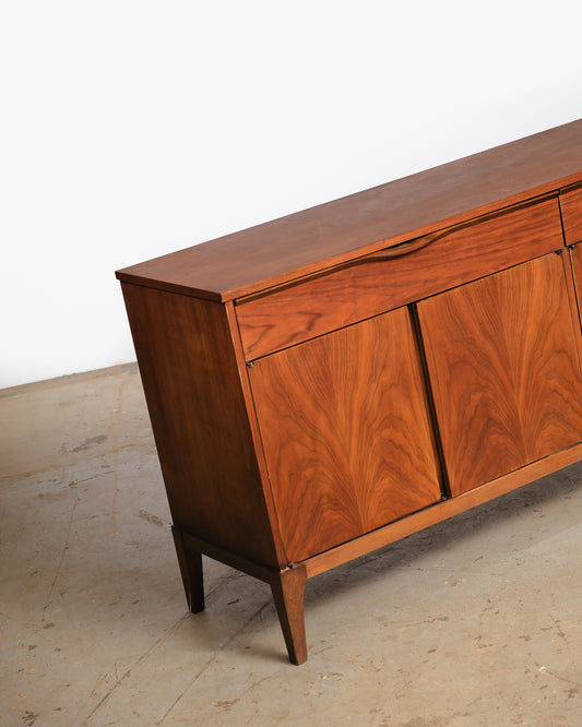 MCM Restored Dark Walnut Credenza by KF