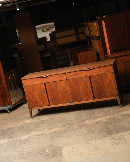 MCM Restored Dark Walnut Credenza by KF