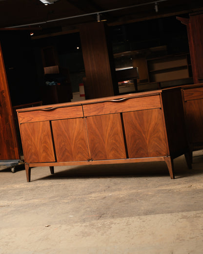 MCM Restored Dark Walnut Credenza by KF