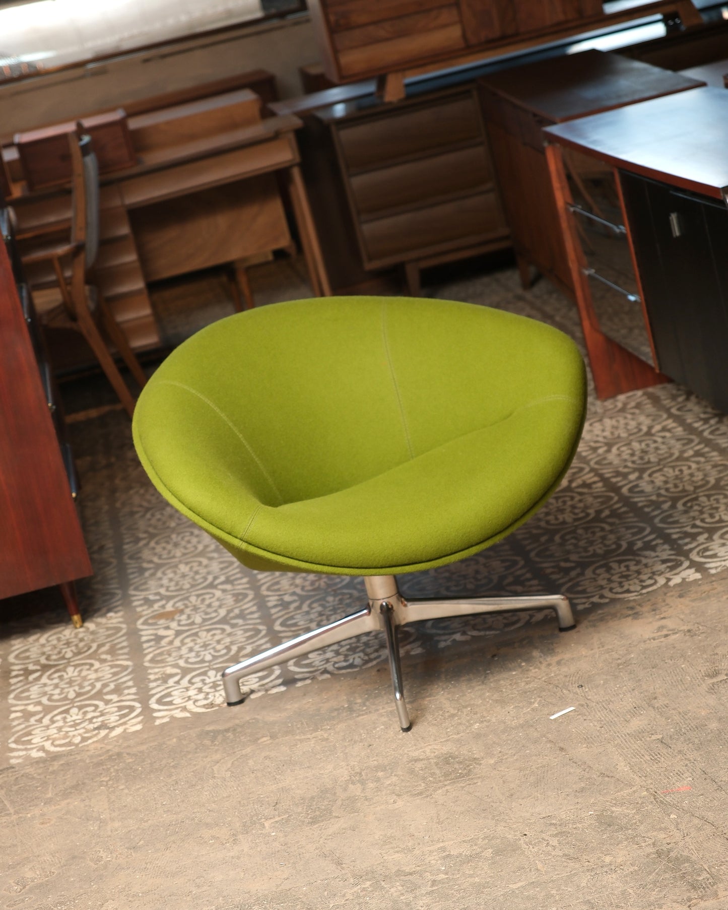 Olive Green Lounge Chair