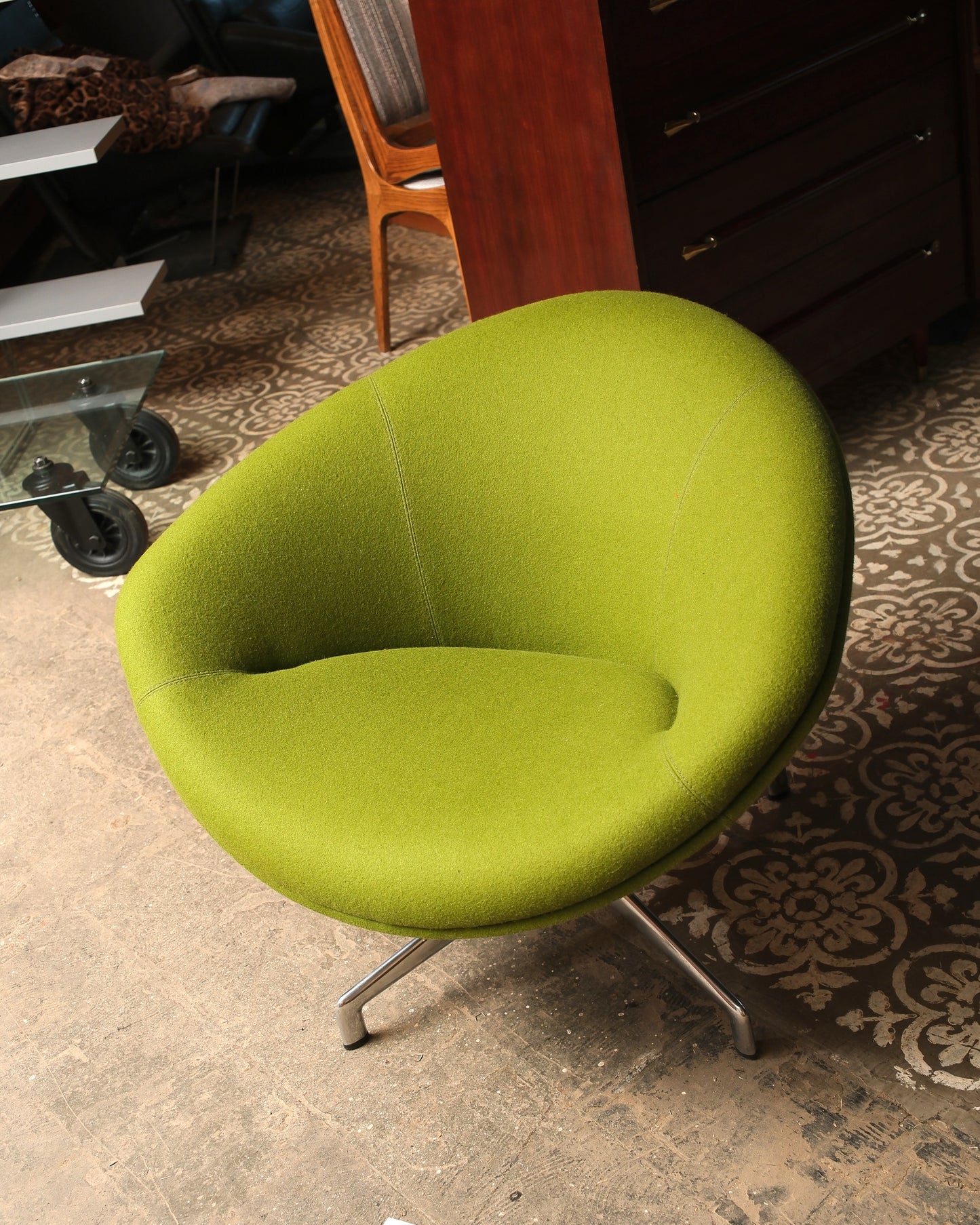 Olive Green Lounge Chair