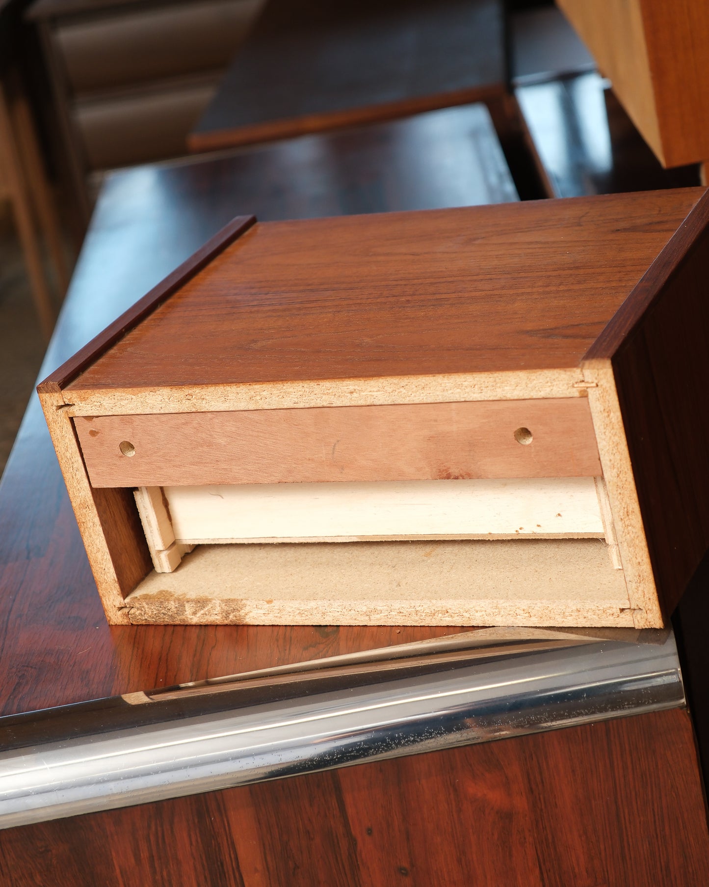 MCM Danish Teak Floating Nightstand Set