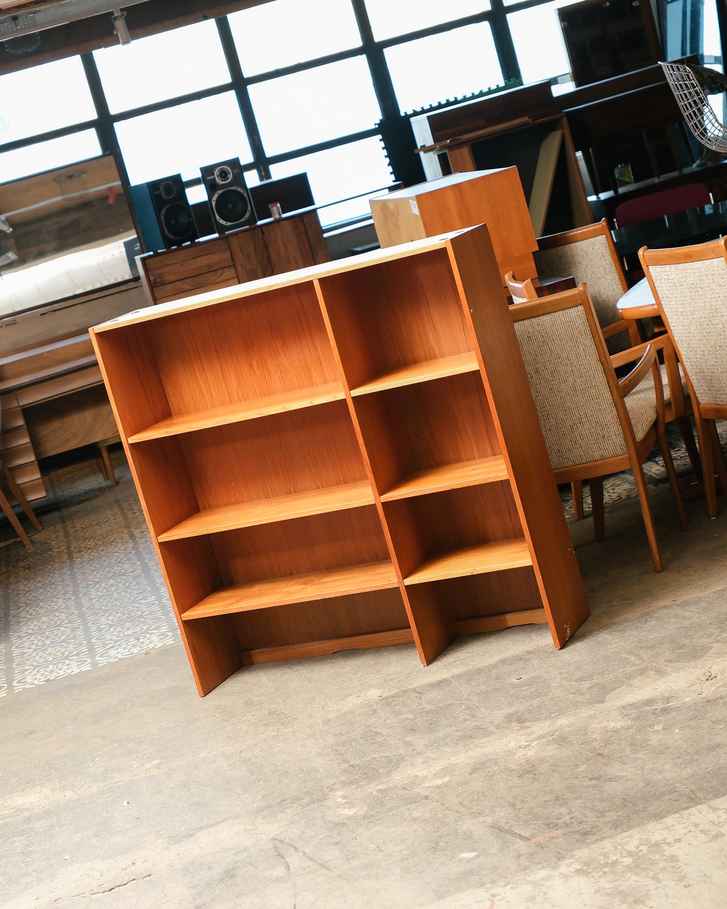 MCM Danish Teak Bookcase by Domino Møbler