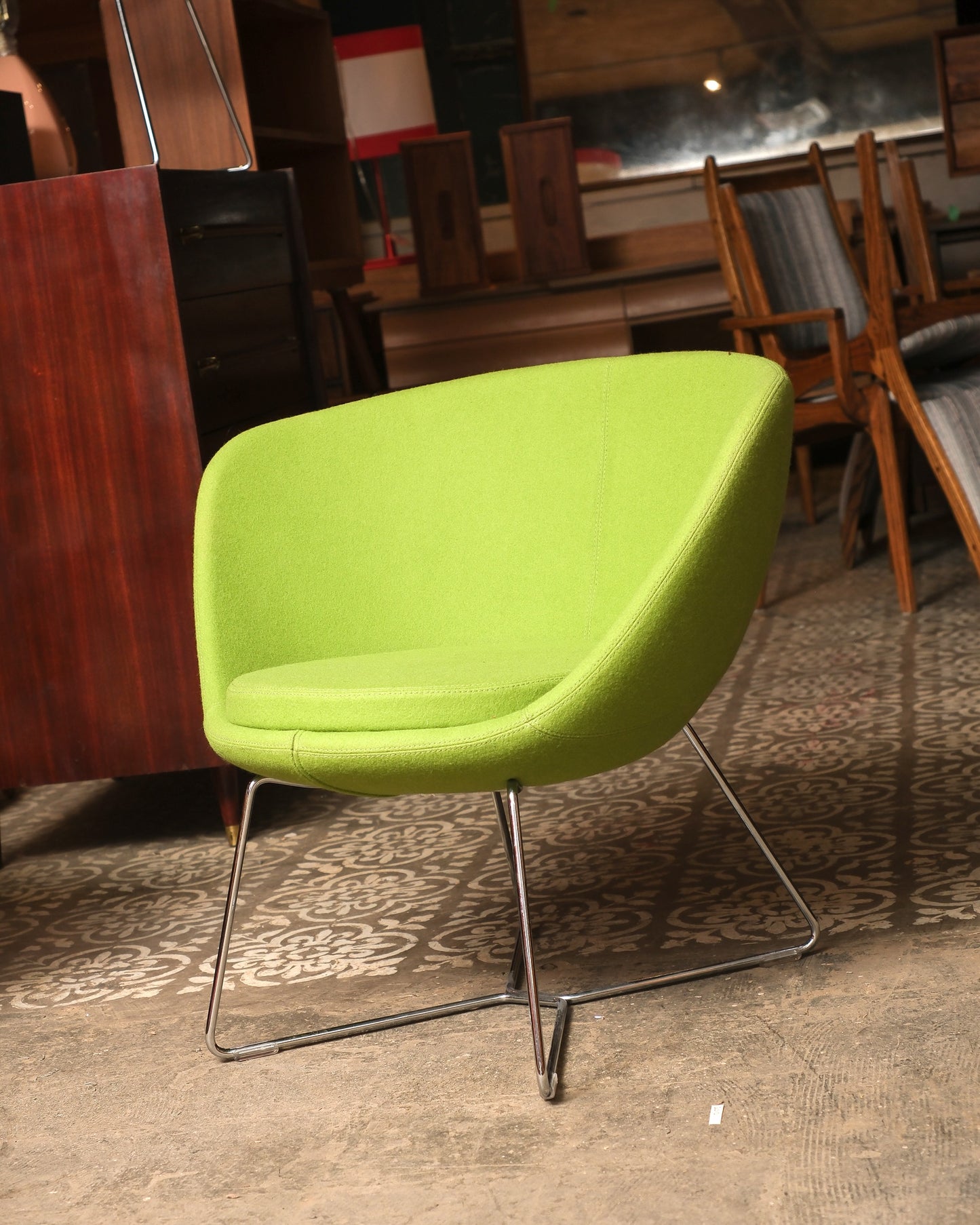Lime Green Modern Lounge Chair