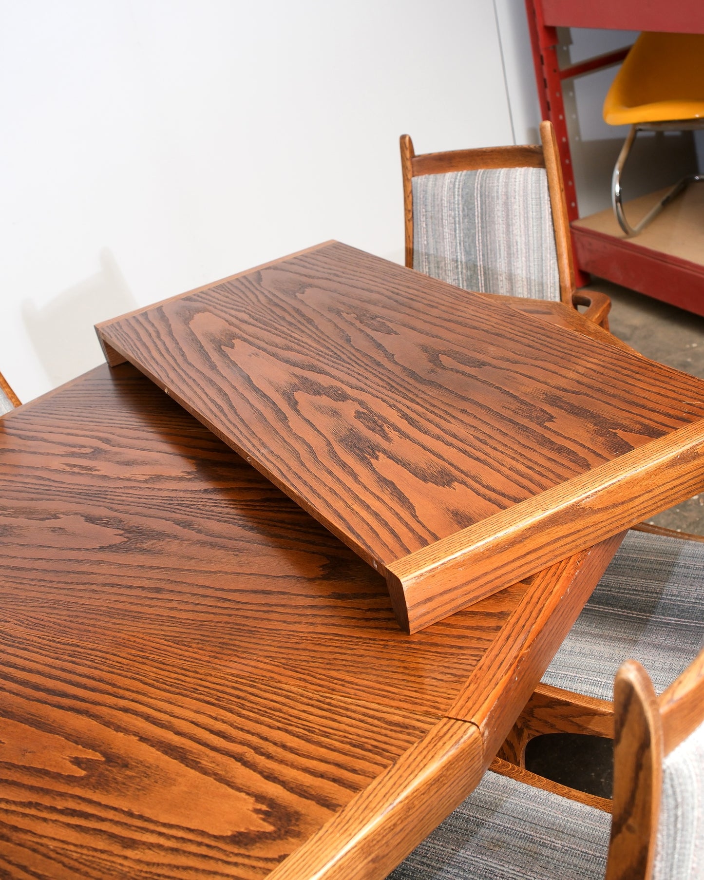 MCM Oak Dining Table Set by Nordic Furniture