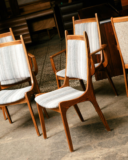 MCM Oak Dining Table Set by Nordic Furniture