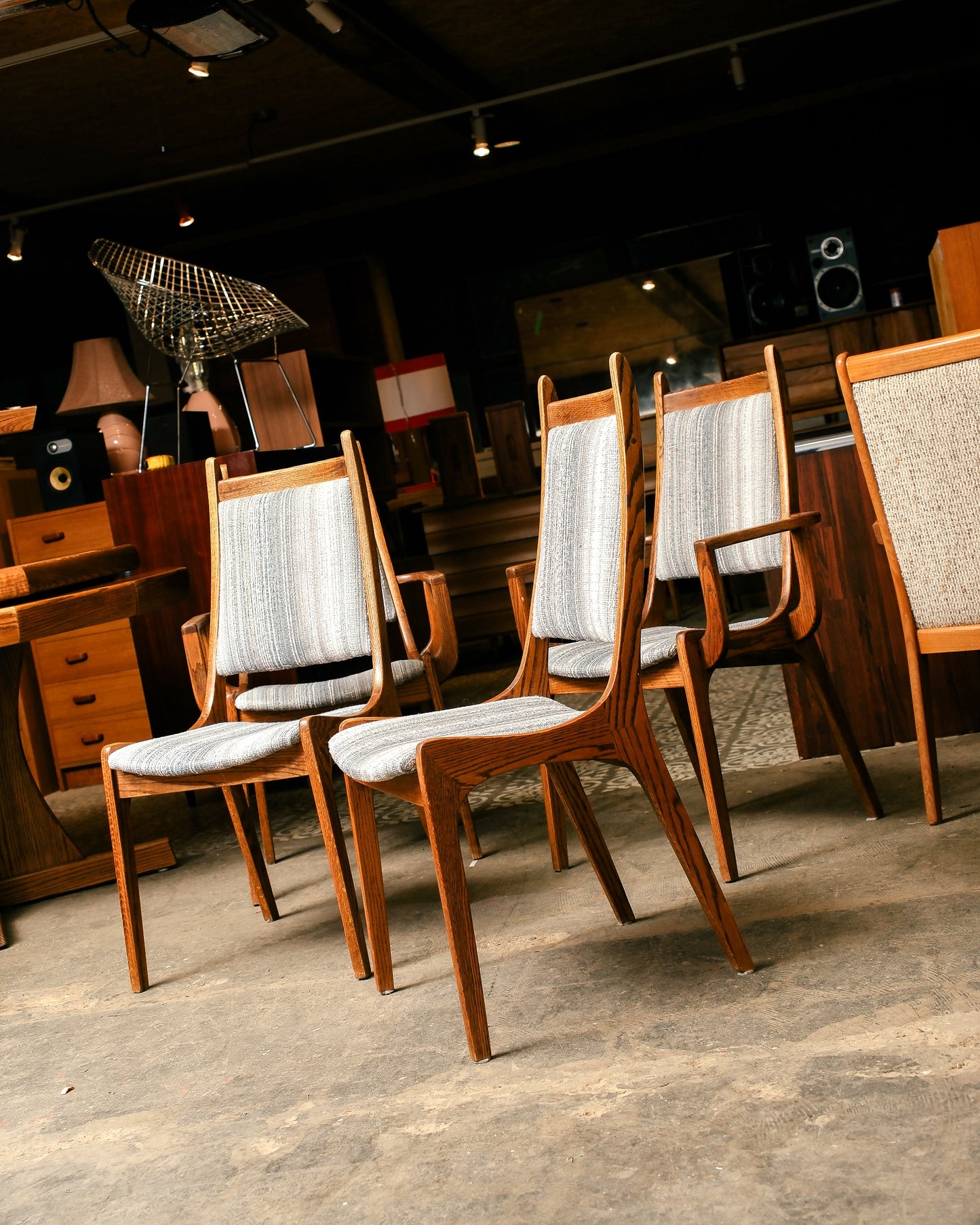 MCM Oak Dining Table Set by Nordic Furniture