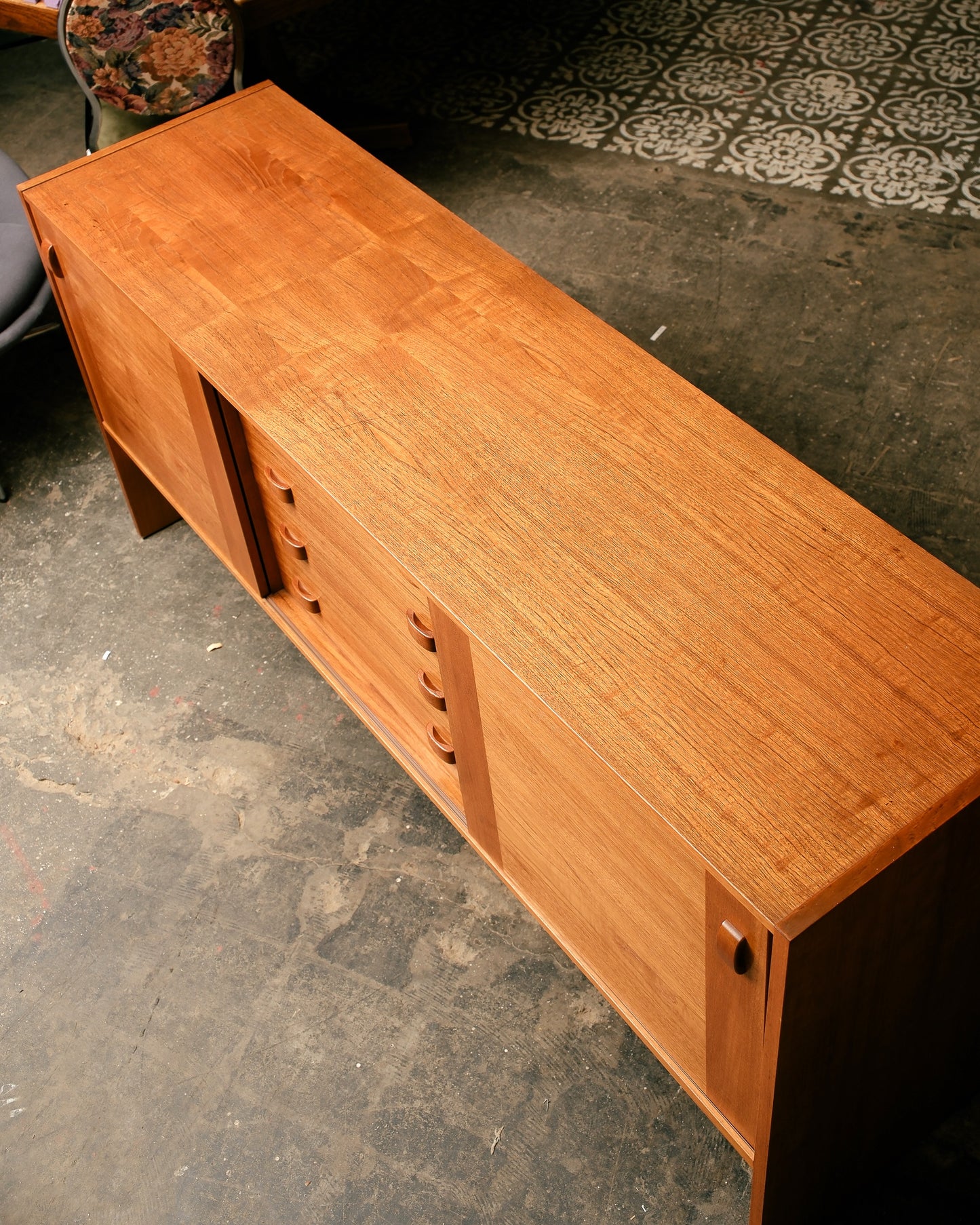 MCM Teak Danish Credenza by Domino Møbler