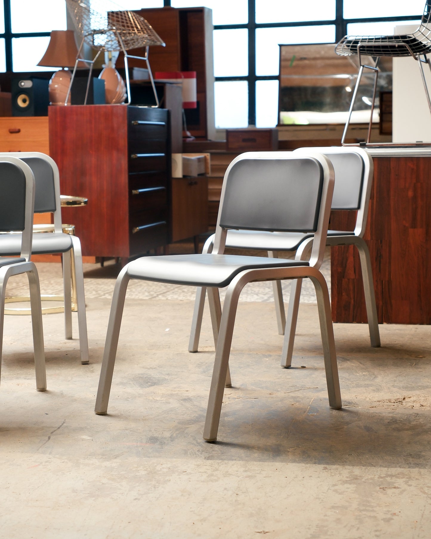 Emeco 1951 Chair Set by Sottsass