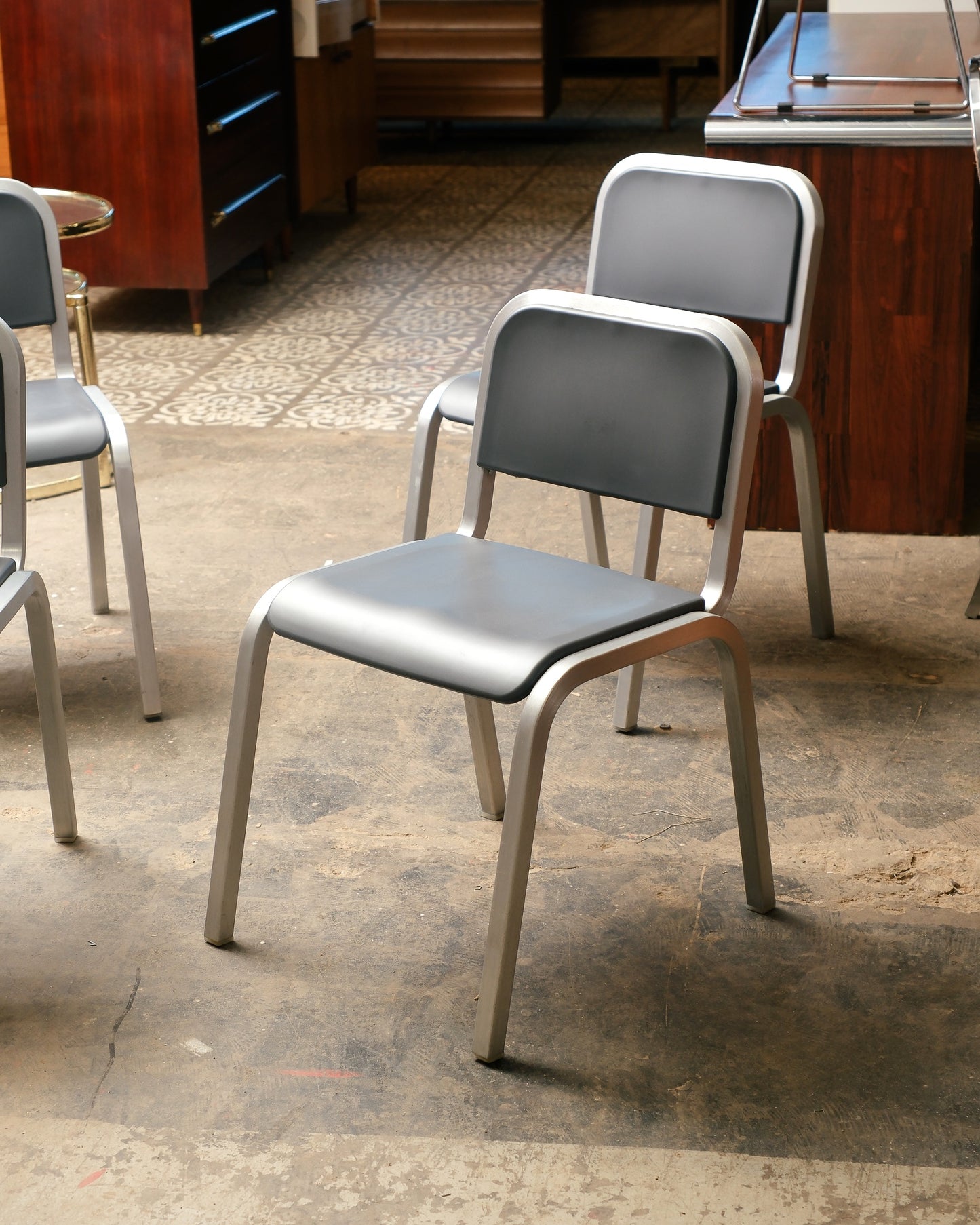 Emeco 1951 Chair Set by Sottsass
