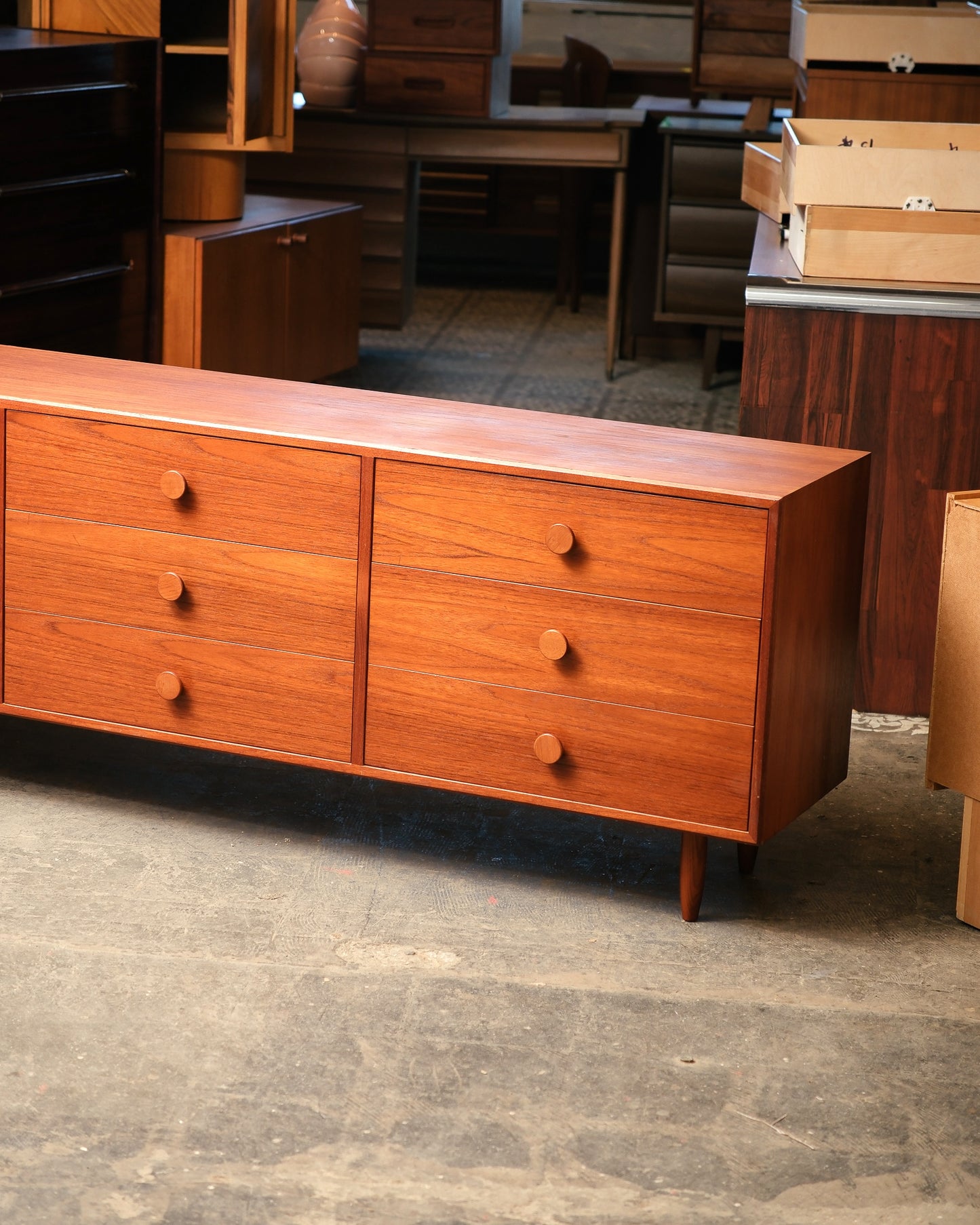 MCM Teak 9-Drawer Dresser