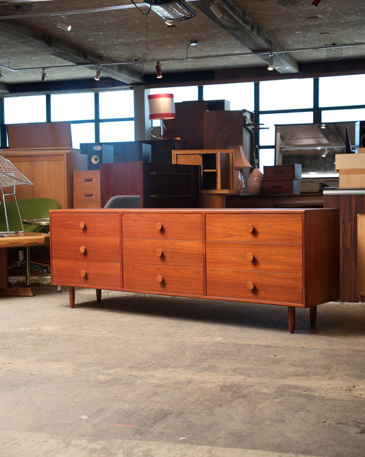 MCM Teak 9-Drawer Dresser