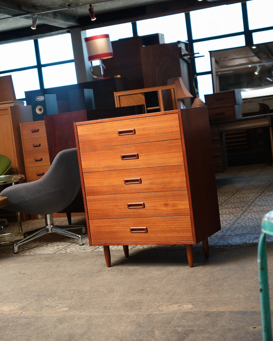 MCM Teak Tallboy Dresser