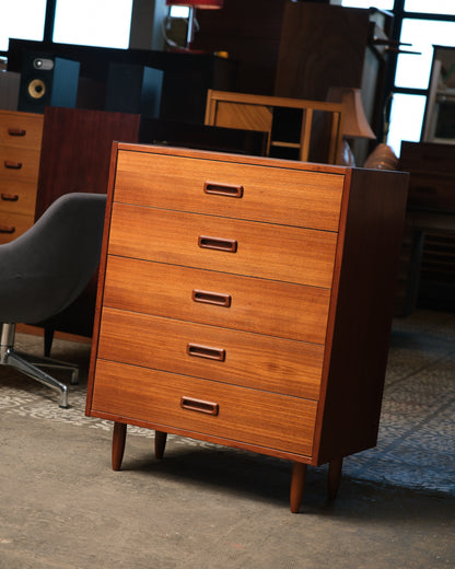 MCM Teak Tallboy Dresser