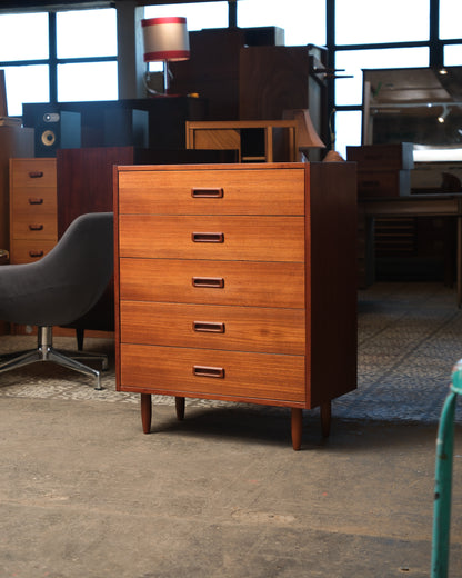 MCM Teak Tallboy Dresser