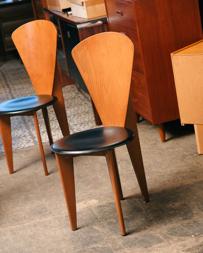 Italian Calligaris Postmodern Dining Chairs (1980s)