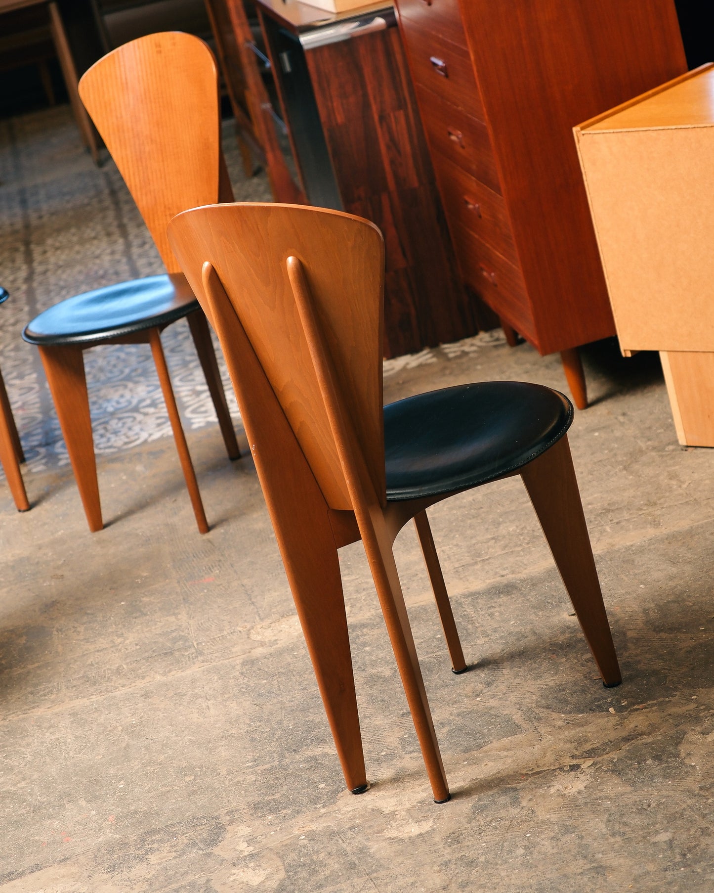 Italian Calligaris Postmodern Dining Chairs (1980s)