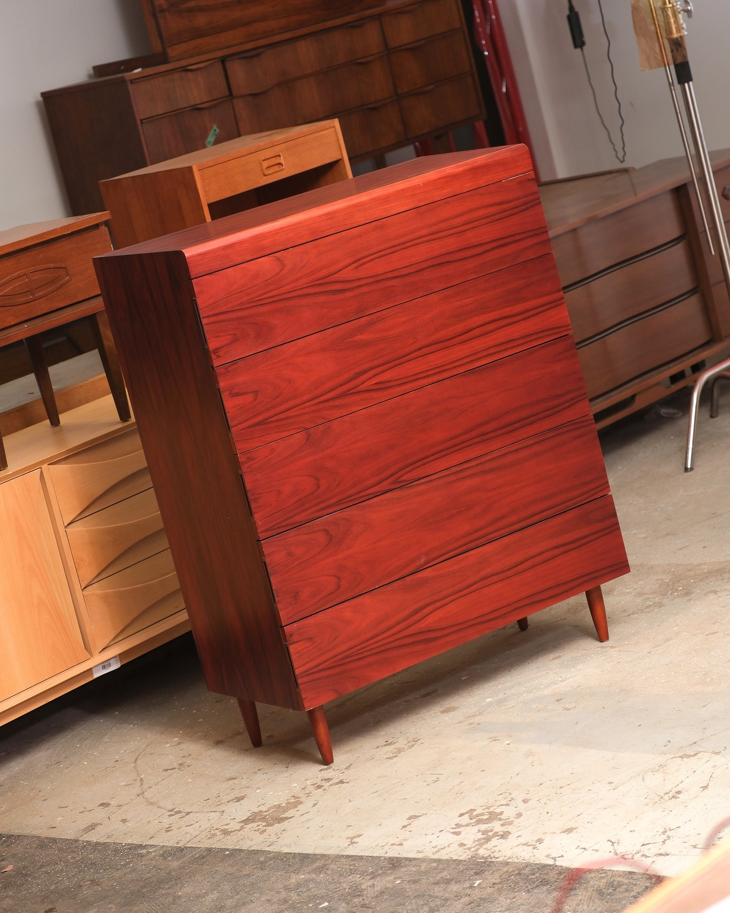 MCM Rosewood Tallboy Dresser