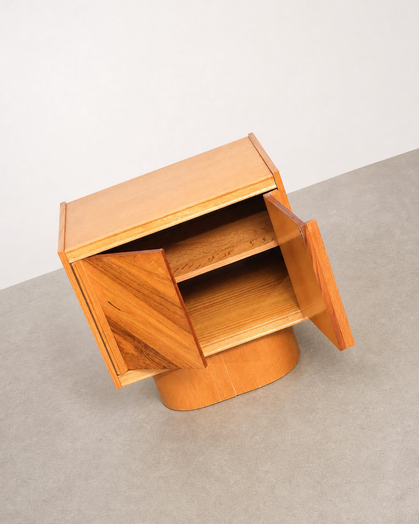 MCM Brutalist Oak and Rosewood Nightstands by Tobago