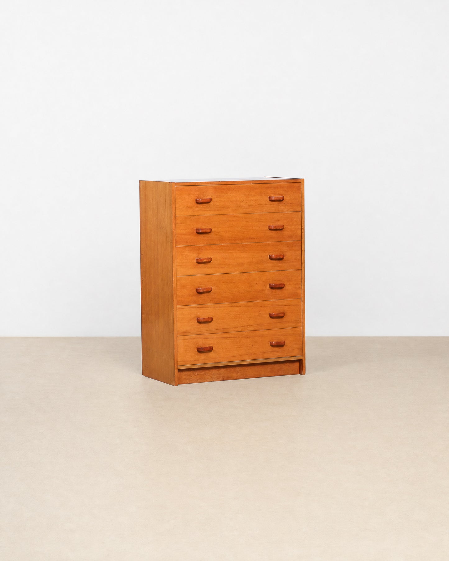 MCM Danish Teak Tallboy Dresser