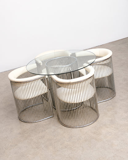 Vintage 1970s Arthur Umanoff Chrome Dining Set