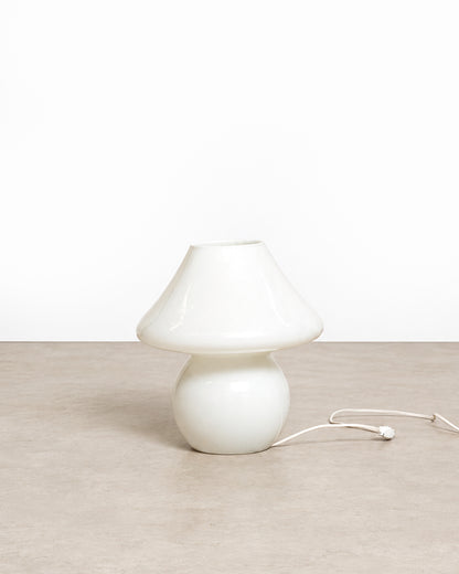 Murano Mushroom Opaline Glass Table Lamp