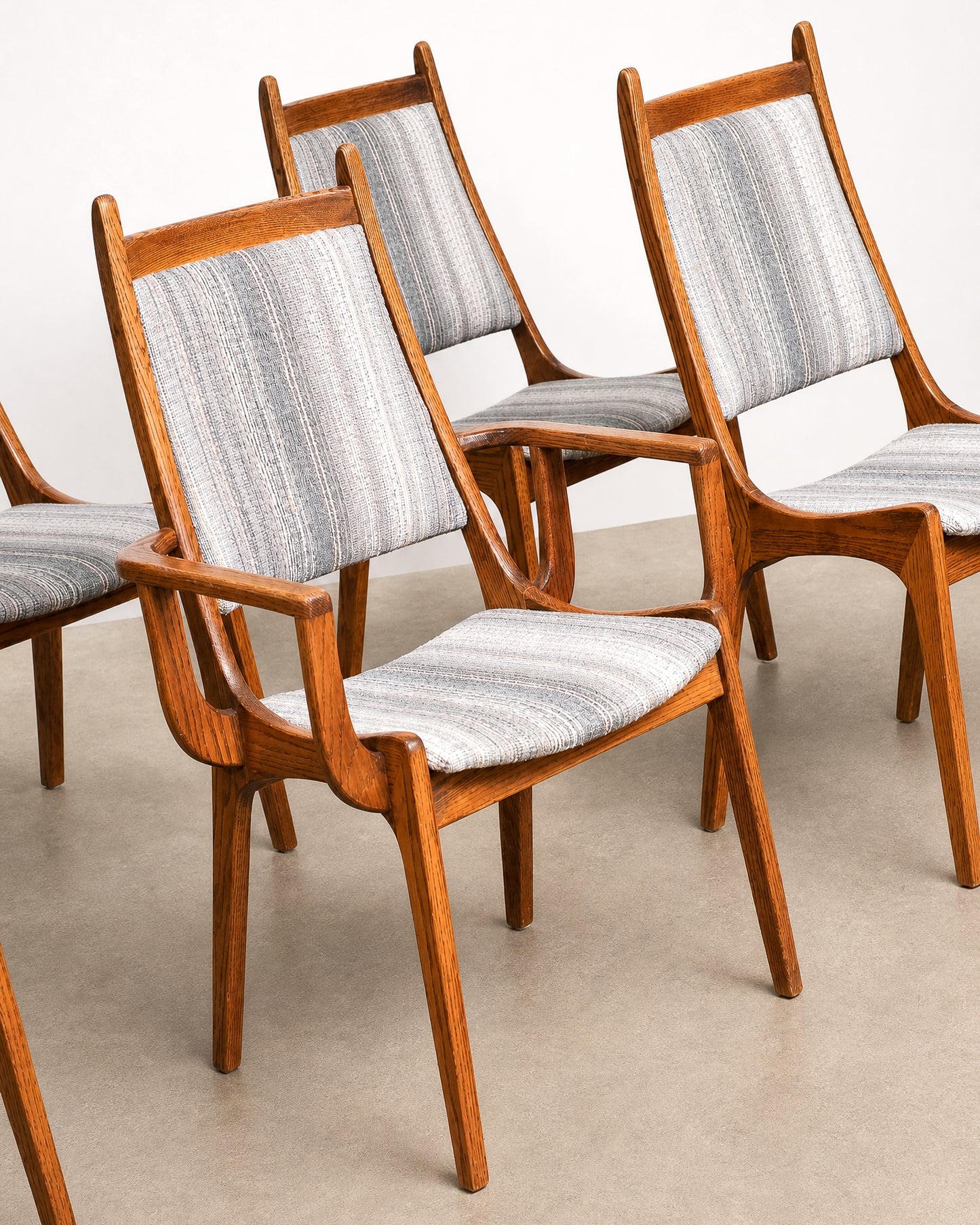 MCM Oak Dining Table Set by Nordic Furniture