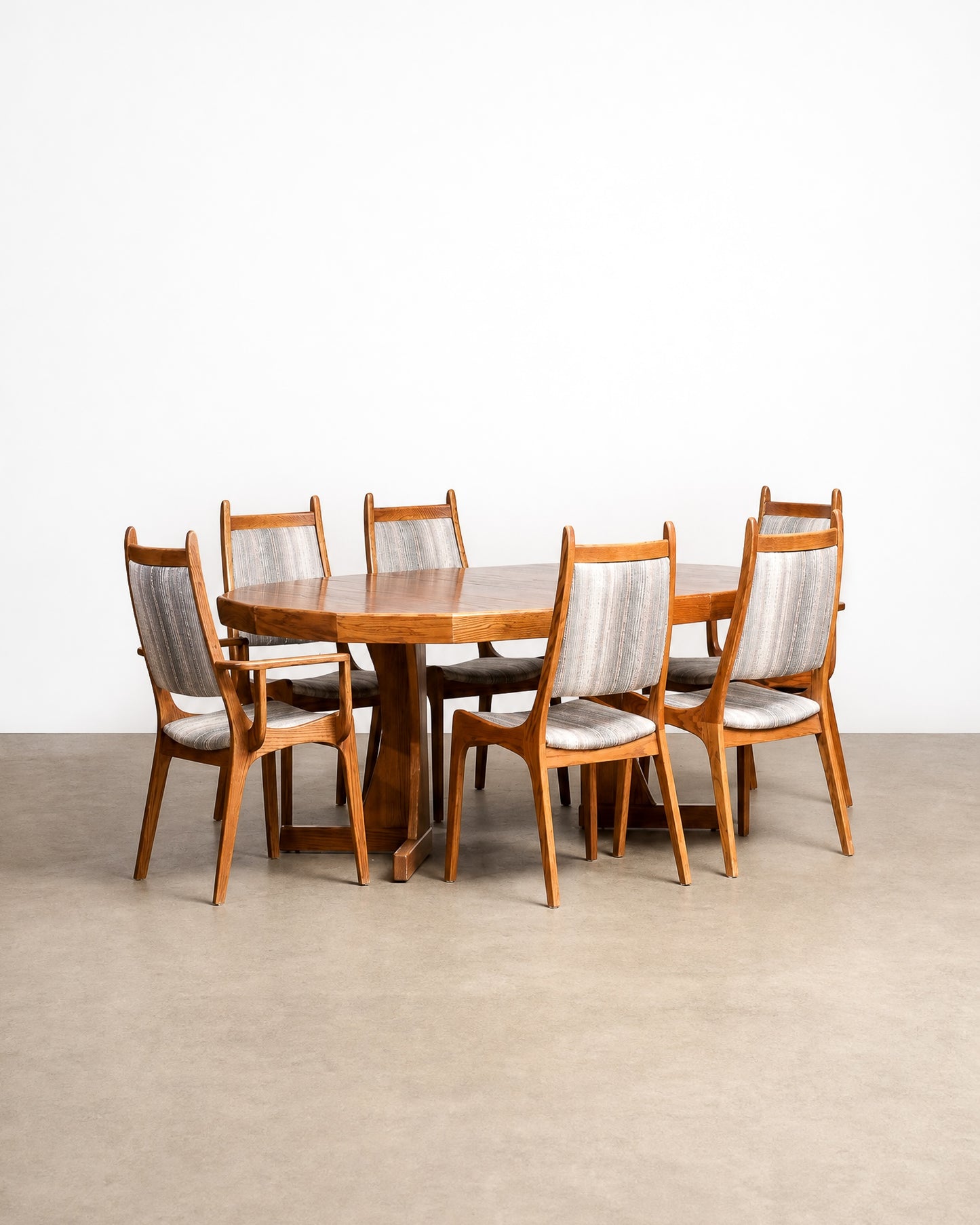 MCM Oak Dining Table Set by Nordic Furniture