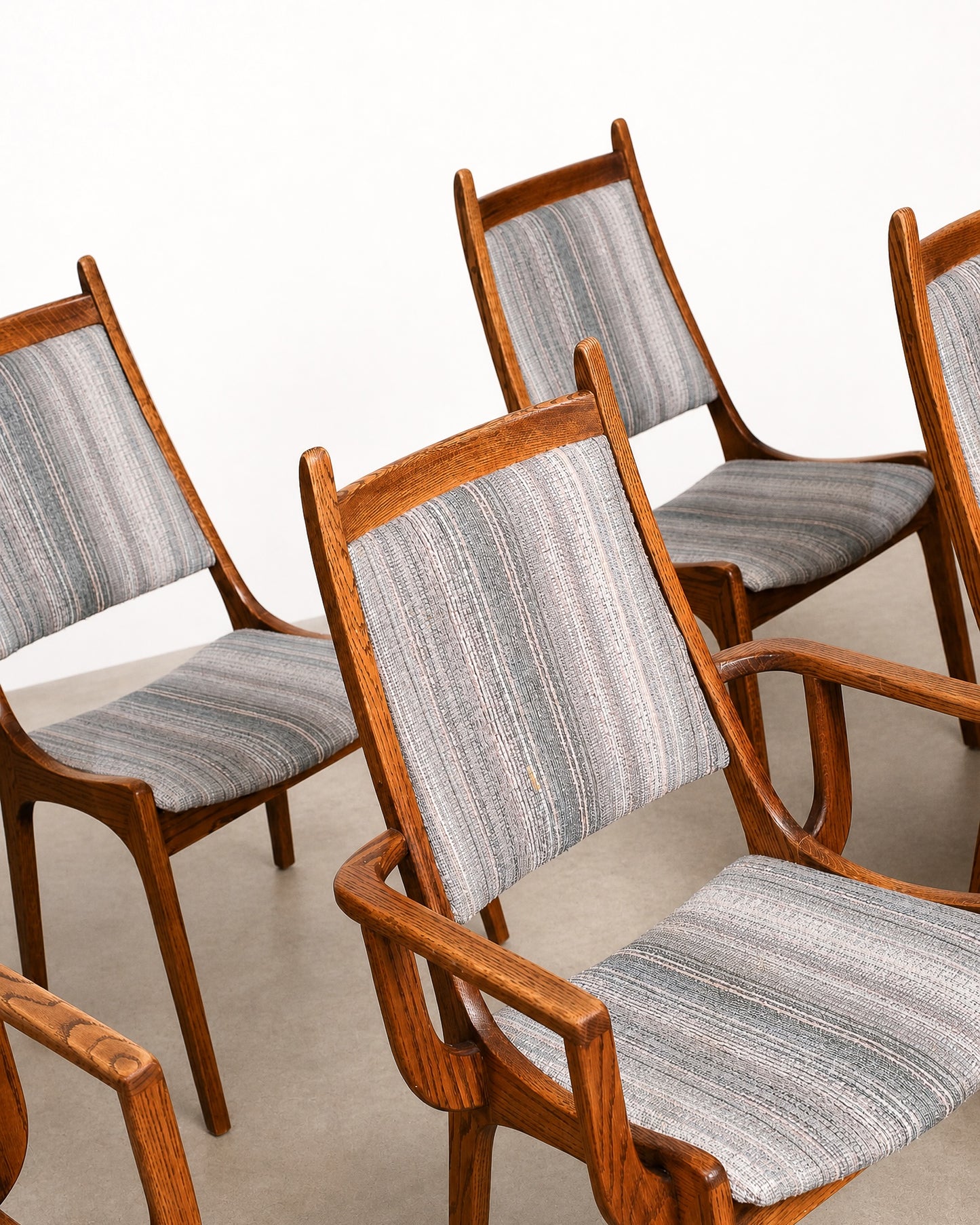 MCM Oak Dining Table Set by Nordic Furniture