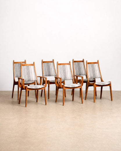 MCM Oak Dining Table Set by Nordic Furniture