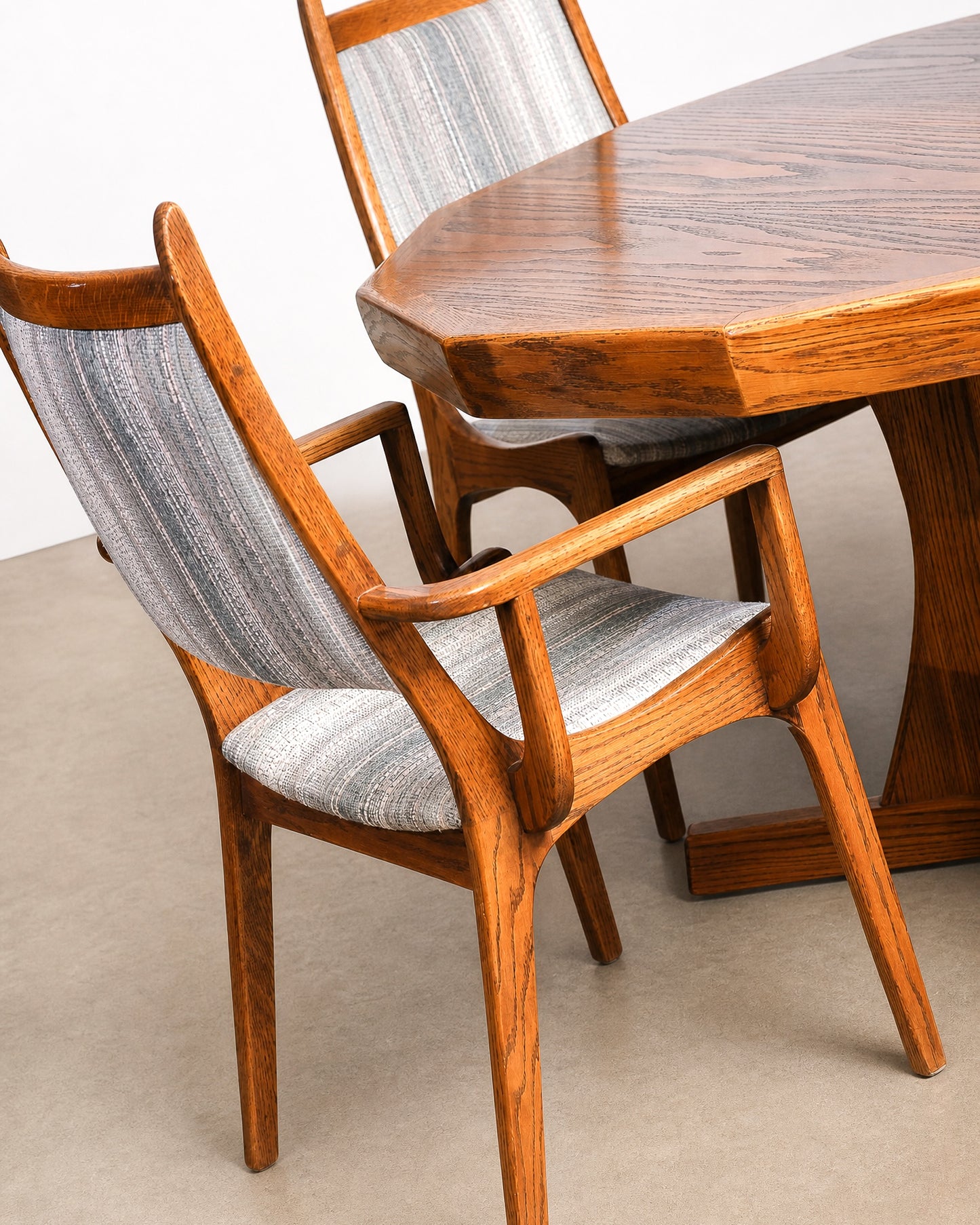 MCM Oak Dining Table Set by Nordic Furniture