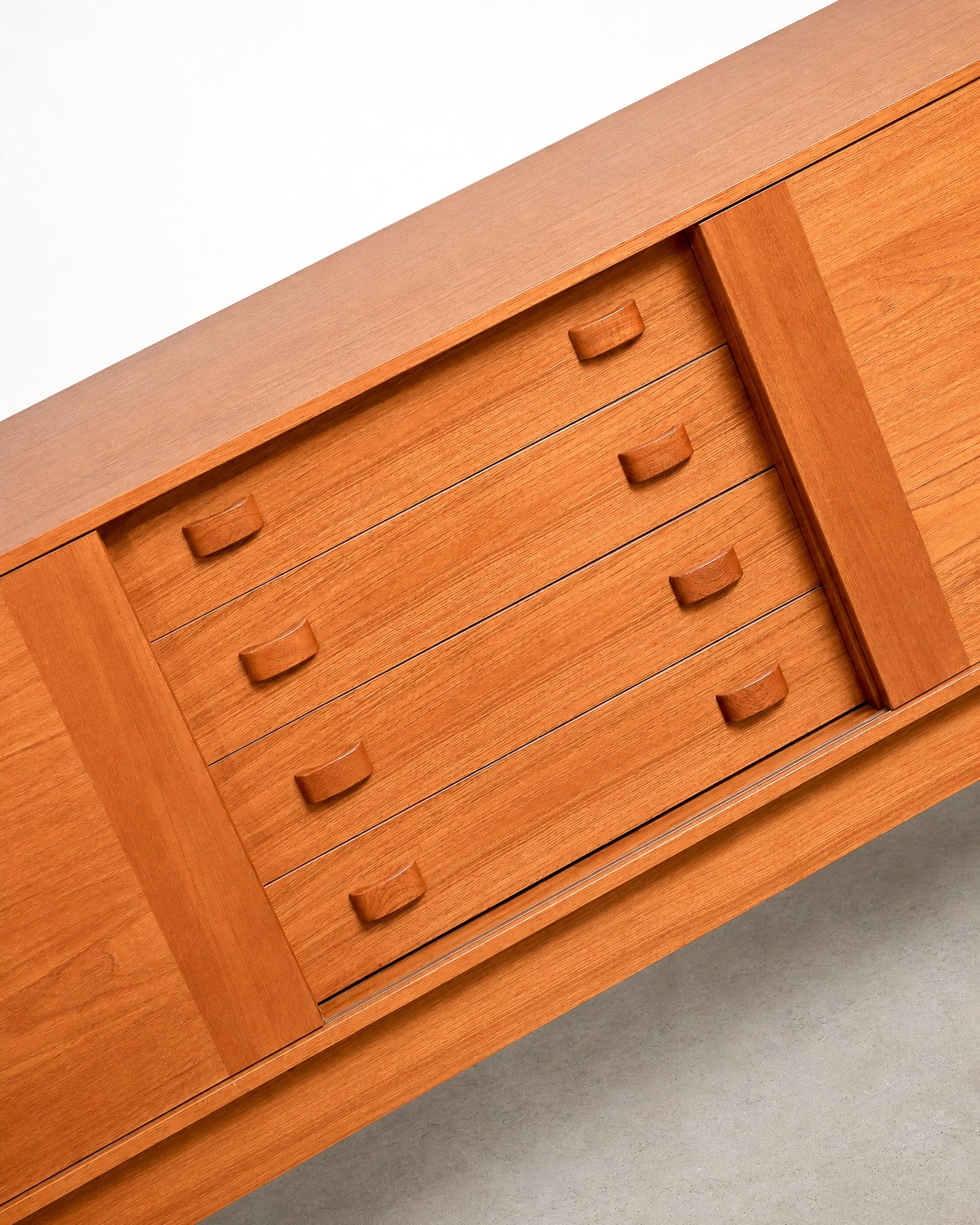 MCM Teak Danish Credenza by Domino Møbler