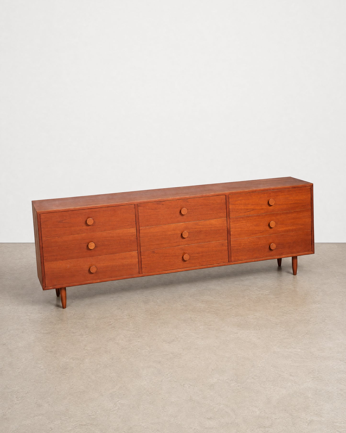 MCM Teak 9-Drawer Dresser