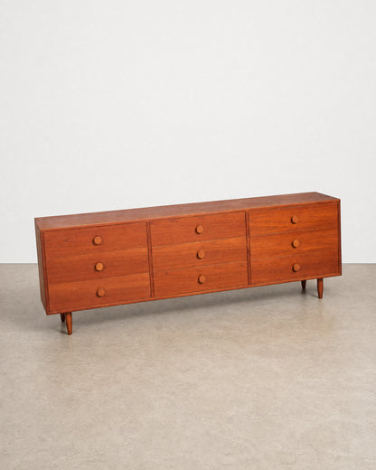 MCM Teak 9-Drawer Dresser